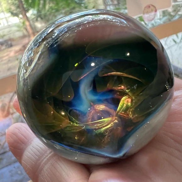 One of a Kind Glass Sphere Hold a galaxy in your hand! - Picture 3 of 10